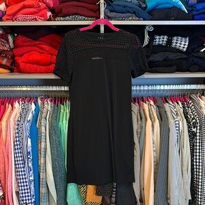 Michael Kors black perforated short sleeve dress size S